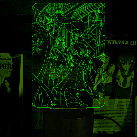 Акриловий 3D світильник-нічник Великий з Бродячих Псів