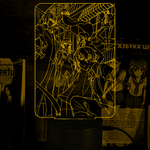 Акриловий 3D світильник-нічник Великий з Бродячих Псів