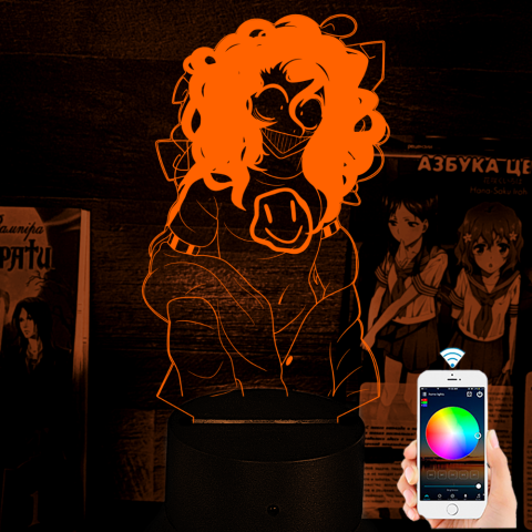 Акриловий 3D світильник-ночник Джон Доу