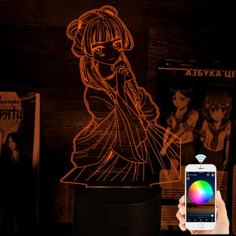 Акриловий 3D світильник-ночник Маомао 