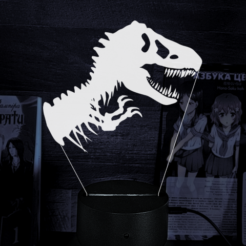 Акриловий 3D світильник-нічник динозавр