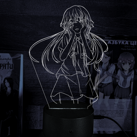 Акриловий 3D світильник-нічник Юно Ґасай  "Щоденник майбутнього"