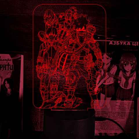 Акриловий 3D світильник-нічник Кацукі Бакуго