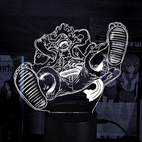 Акриловий 3D світильник-нічник Монки Д. Луффі Манга One Piece