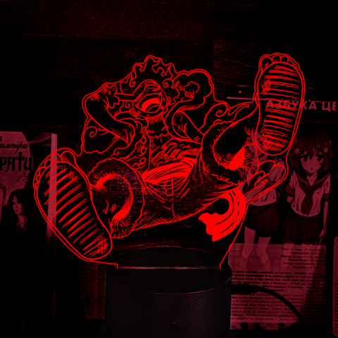 Акриловий 3D світильник-нічник Монки Д. Луффі Манга One Piece