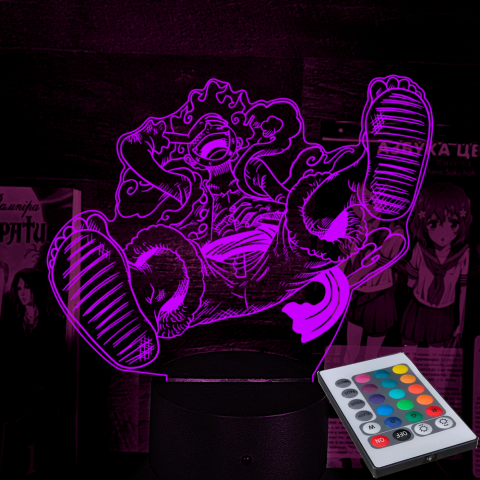 Акриловий 3D світильник-нічник Монки Д. Луффі Манга One Piece