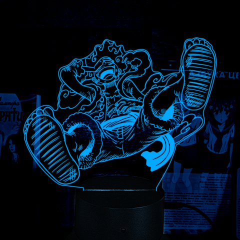 Акриловий 3D світильник-нічник Монки Д. Луффі Манга One Piece