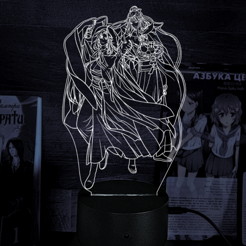 Акриловий 3D світильник-нічник Майстер демонічного культу