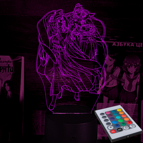 Акриловий 3D світильник-нічник Майстер демонічного культу