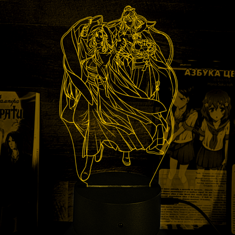 Акриловий 3D світильник-нічник Майстер демонічного культу