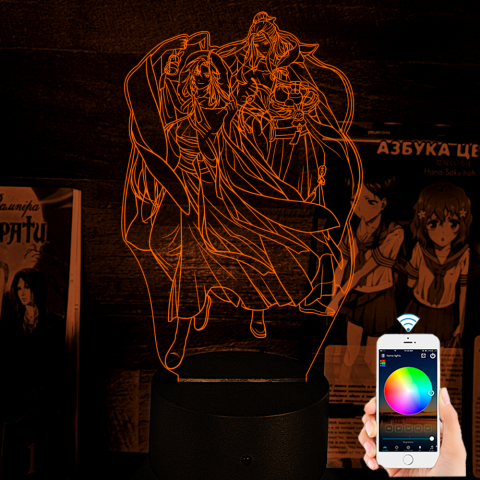 Акриловий 3D світильник-нічник Майстер демонічного культу