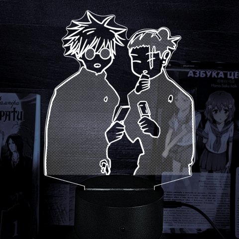 Акриловий 3D світильник-нічник Магічна битва