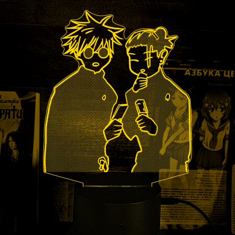 Акриловий 3D світильник-нічник Магічна битва