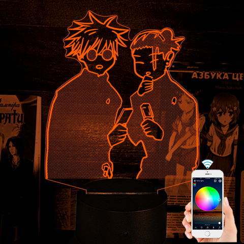 Акриловий 3D світильник-нічник Магічна битва