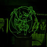 Акриловий 3D світильник-ночник Міку Хацуне