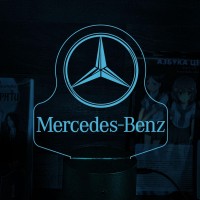 Акриловий 3D світильник-нічник Mercedes-Benz