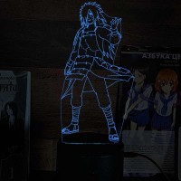 Акриловый 3D светильник-ночник Мадара Учиха 2"Наруто"