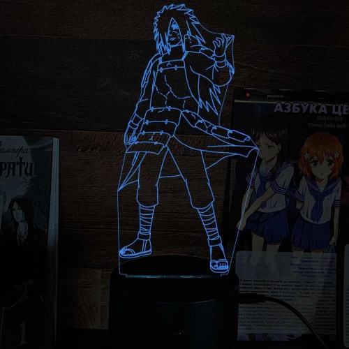 Акриловий 3D світильник-ночник Мадара Учіха 2 "Наруто"