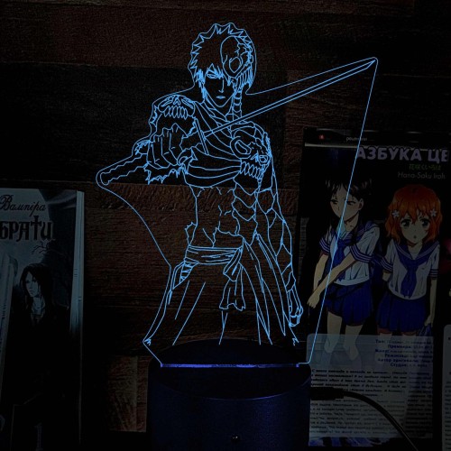 Акриловий 3D світильник-нічник Ічиго Куросакі "Бліч"