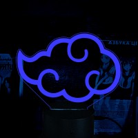 Акриловий 3D світильник-ночник Наруто Хмара Акацукі