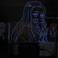 Акриловый 3D светильник-ночник Незуко Камадо 4