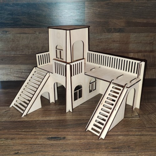 Будиночок з містком для мишей та хом'яків 280х240х210 мм