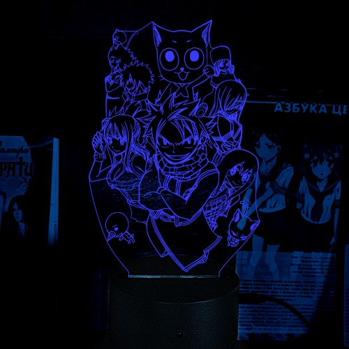 Акриловий 3D світильник-нічник Fairy Tail Хвіст Феї 