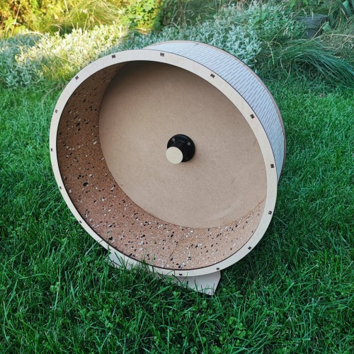 Колесо бігове на підшипниках на 400мм, ширина бігової доріжки колеса 150 мм для дегу або шиншиши