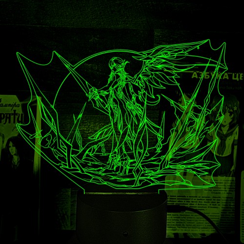 Акриловий 3D світильник-ночник Арлекіно Genshin Impact