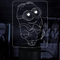 Акриловий 3D світильник-ночник Посіпаки Боб "Нікчемний я"