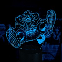 Акриловый 3D светильник-ночник Монки Д. Луффи Манга One Piece синий