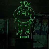 Акриловий 3D світильник-нічник Шрек
