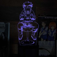 Акриловий 3D світильник-нічник Наруто їсть рамен