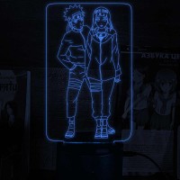 Акриловый 3D светильник-ночник Хината Хьюга  3 и Наруто 