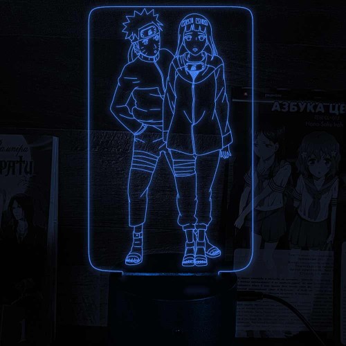 Акриловий 3D світильник Хіната Хьюга 3 та Наруто 