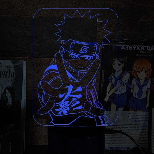 Акриловий 3D світильник-ночник Наруто 2
