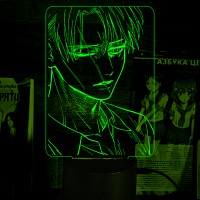Акриловый 3D светильник-ночник Леви Аккерман Атака Титанов