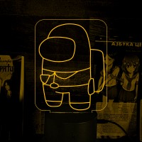 Акриловий 3D світильник-нічник Among Us