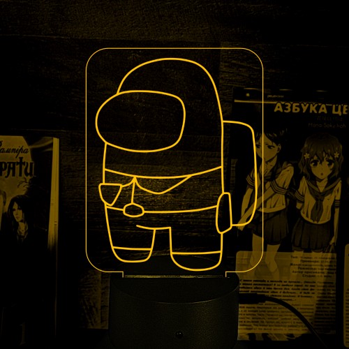 Акриловий 3D світильник-нічник Among Us