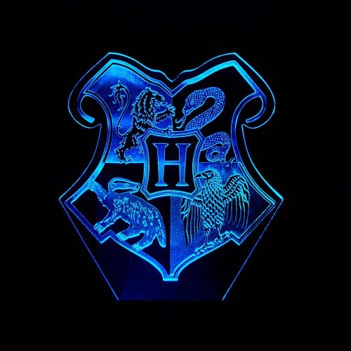 Акриловий 3D світильник-нічник герб Гоґвортсу 2