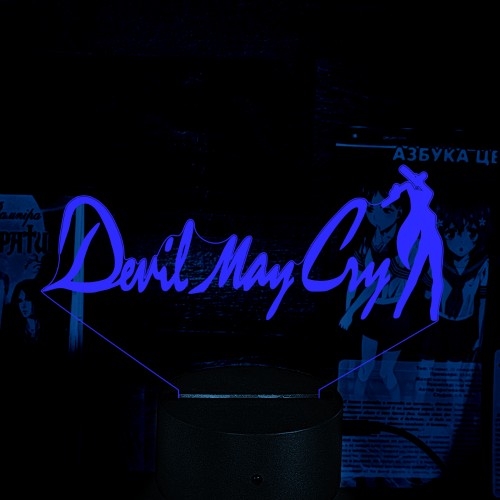 Акриловий 3D світильник-нічник Devil May Cry