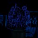 Акриловий 3D світильник-ночник Синя в'язниця: Блю Лок / Blue Lock