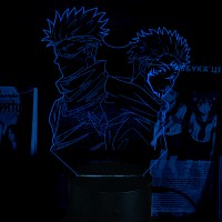 Акриловий 3D світильник-ночник Годжо Сатору та Ітадорі Юджі Магічна битва