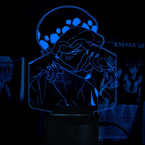 Акриловий 3D світильник-нічник Трафальгар Д. Уотер Ло Манга One Piece