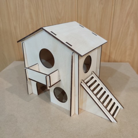 Двоповерховий будиночок для гризунів