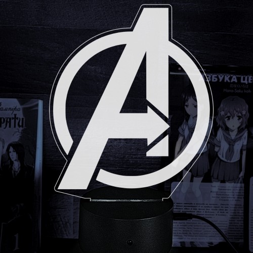 Акриловий 3D світильник-ночник Мстители