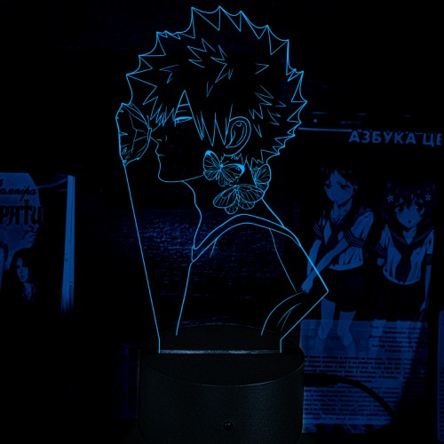 Акриловий 3D світильник-ночник Ізуку Мідорія Моя академія героїв