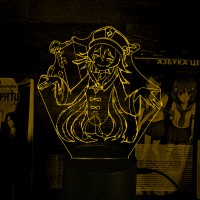 Акриловий 3D світильник-ночник Ху Тао 4