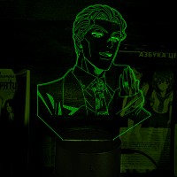 Акриловый 3D светильник-ночник Йошикаге Кира JoJo's Bizarre Adventure Невероятные приключения ДжоДжо