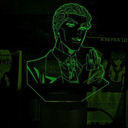 Акриловий 3D світильник-нічник Йошикаге Кіра JoJo's Bizarre Adventure Химерні пригоди ДжоДжо